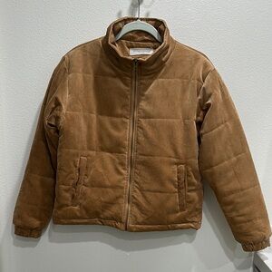 Tan Quilted Corduroy Jacket